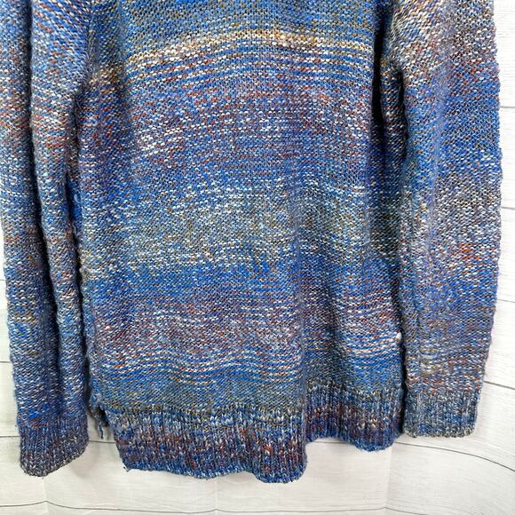 Prana Womens size Small Claus Chunky Knit Wool Blend Sweater Blue w23202183 - Picture 6 of 9